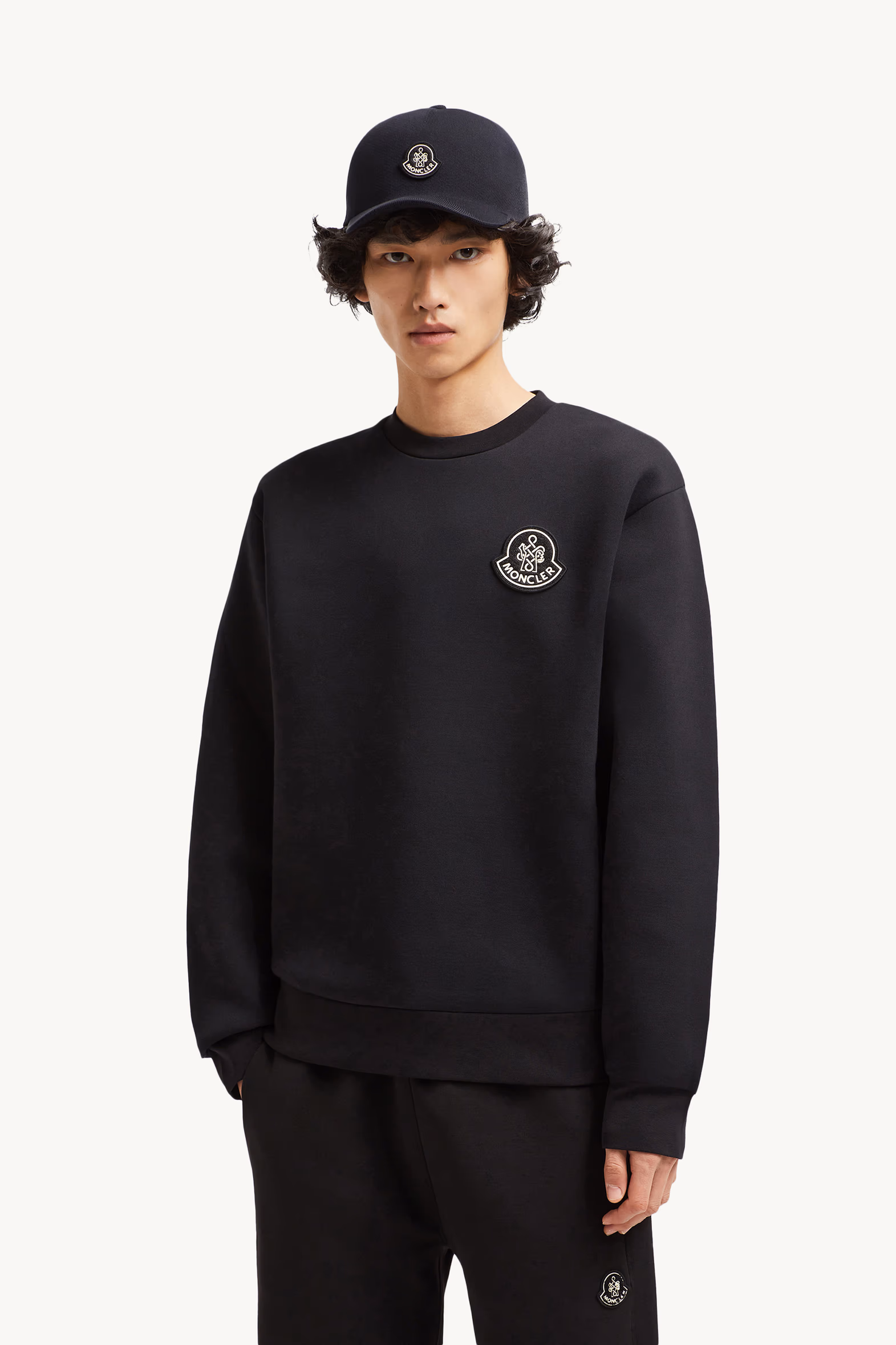 Sudadera de neopreno con parche del año de la serpiente Hombre Negro Moncler 0